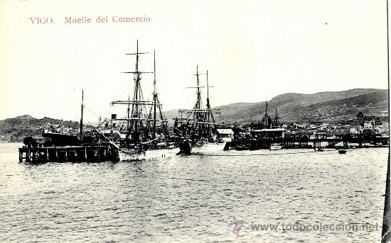 Postales: VIGO, MUELLE DEL COMERCIO CIRCULADA 1.913 - Foto 1
