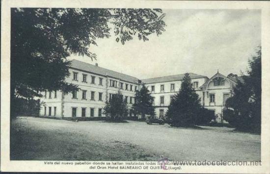 Postales: BALNEARIO DE GUITIRIZ (LUGO).- VISTA DEL NUEVO PABELLON .