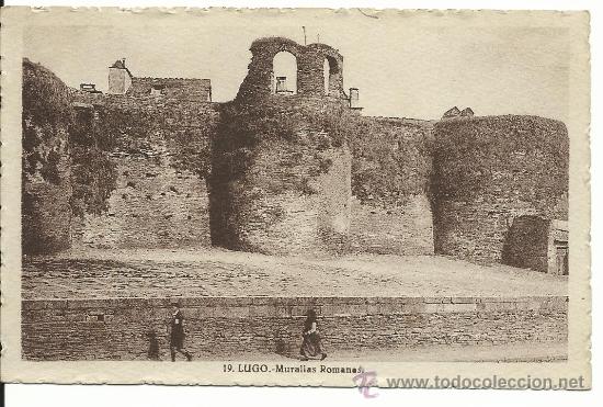 Postales: LUGO.-MURALLAS ROMANAS N&ordm; 19 .-EDICIONES CELTA .- HELIOTIPIA DE KALLMEYER Y GAUTIER