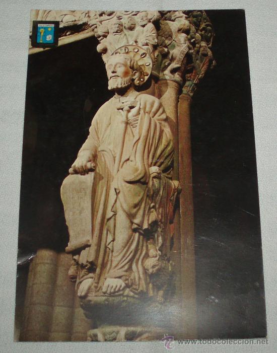 Postales: detalle del portico de la gloria Catedral de Santiago N&ordm; 28 sin circular