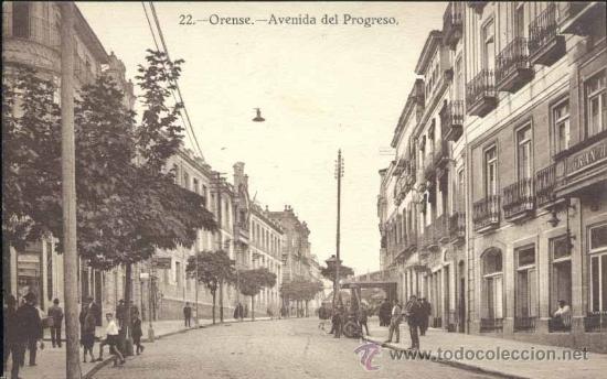 Postales: ORENSE.- AVENIDA DEL PROGRESO - Foto 1