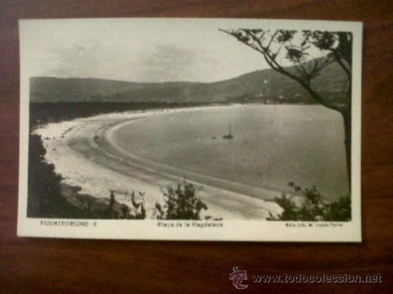 Cartes Postales: POSTAL PUENTEDEUME-PLAYA DE LA MAGDALENA-ED.LOPEZ TORRE N&ordm;8-SIN CIRCULAR