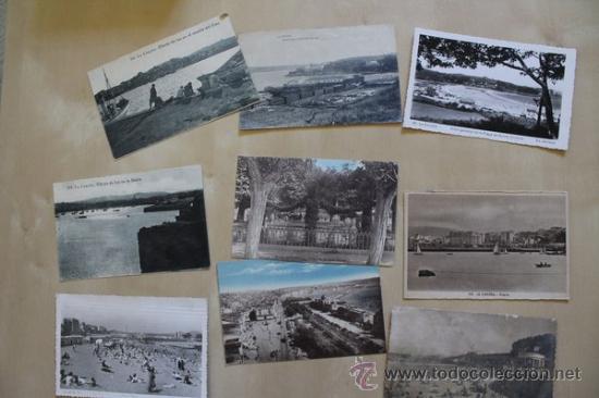 Postales: Lote de 9 postalesa antiguas de La Coru&ntilde;a. - Foto 1