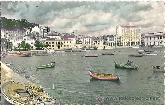 Postales: 4710 - FERROL DEL CAUDILLO ( CORU&Ntilde;A ) PUERTO Y AVENIDA DE LA MARINA - GARRABELLA Y  CIA. 1961