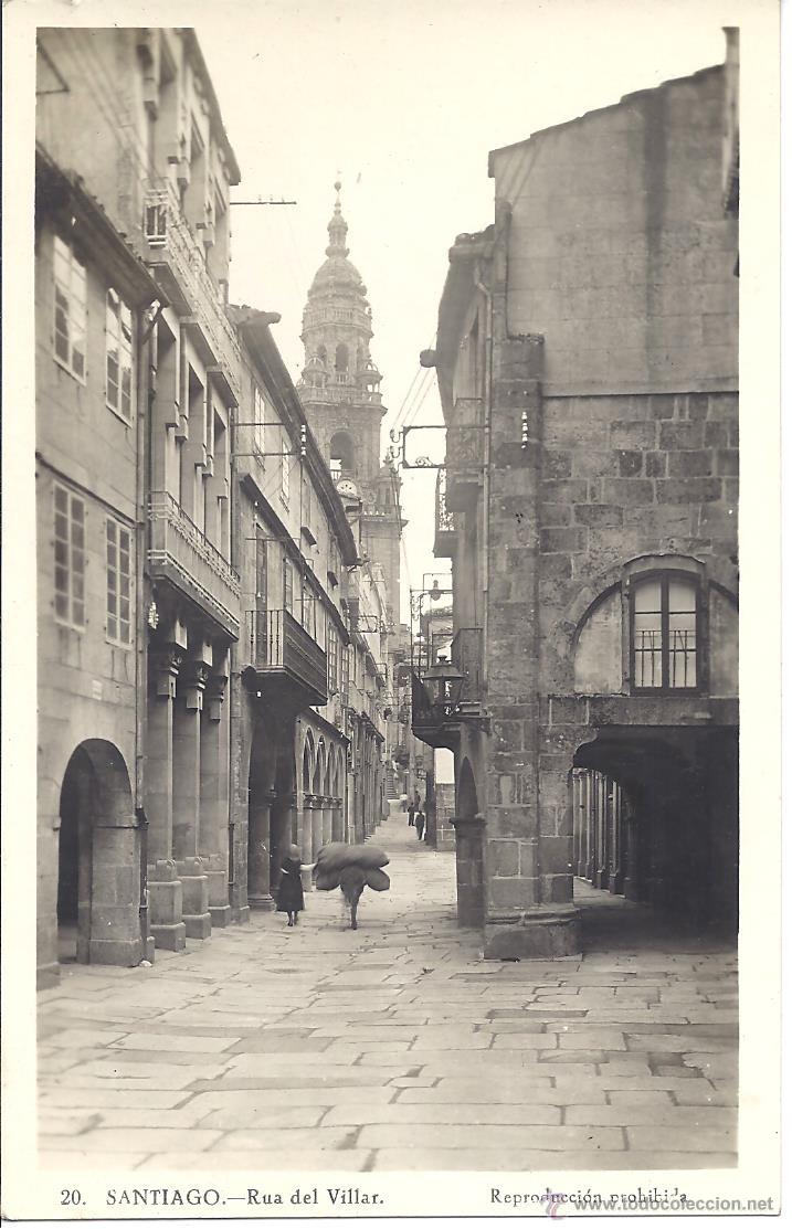 Postales: PS0817 SANTIAGO 'RUA DEL VILLAR'. POSTAL FOTOGR&Aacute;FICA. SIN REFERENCIAS Y SIN CIRCULAR