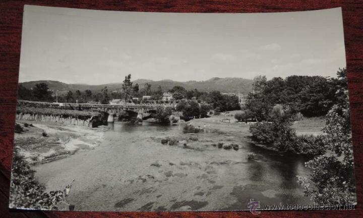 Cartoline: FOTO POSTAL DE PUENTEAREAS (PONTEVEDRA) PAISAJE EN EL RIO TEA, ED. ALARDE N&ordm; 16, CIRCULADA