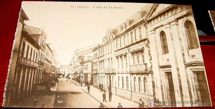 Postales: ANTIGUA POSTAL DE LUGO- CALLE DE LA REINA-GRAFOS- NO CIRCULADA