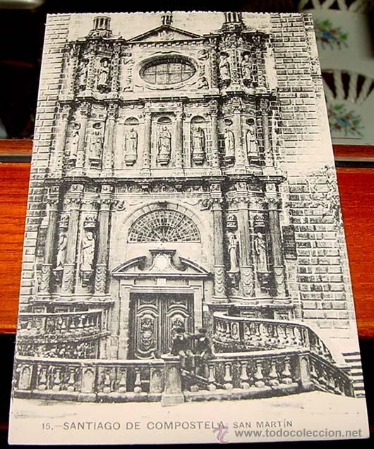 Postkarten: ANTIGUA POSTAL DE SANTIAGO DE COMPOSTELA- SAN MARTIN- HAUSER Y MENET- NO CIRCULADA