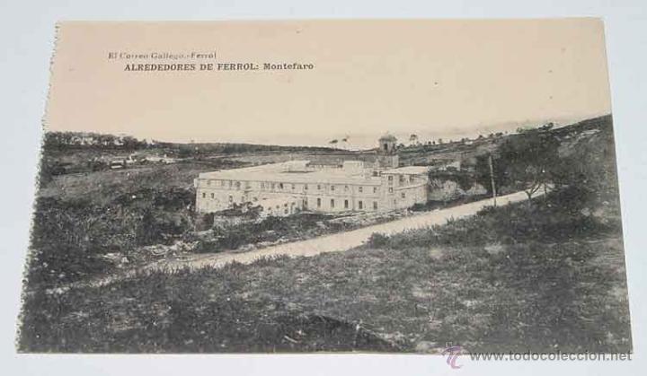 Postales: ANTIGUA POSTAL ALREDEDORES DE FERROL - MONTEFARO - ED. FOTOTIPIA DE HAUSER Y MENET - NO CIRCULADA.