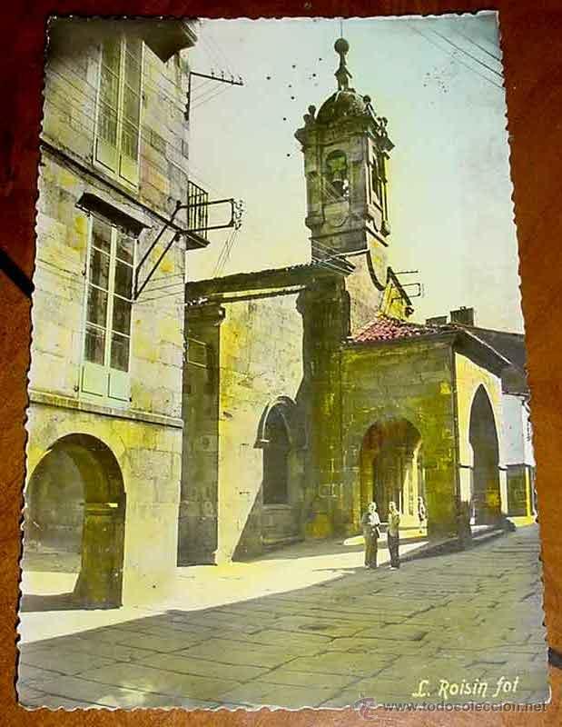 Postales: ANTIGUA FOTO POSTAL COLOREADA DE SANTIAGO DE COMPOSTELA - SANTA MARIA SALOME - NO CIRCULADA - ED. L