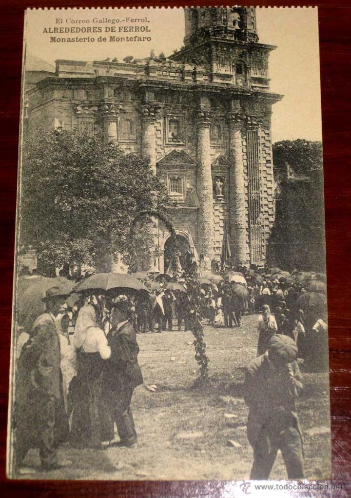 Cartes Postales: ANTIGUA POSTAL DE ALREDEDORES DE FERROL (CORU&Ntilde;A) MONASTERIO DE MONFERO - EL CORREO GALLEGO - HAUSE