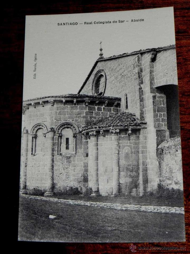 Postkarten: ANTIGUA POSTAL - SANTIAGO - REAL COLEGIATA DE SAR ABSIDE - EDITORIAL VARELA, OPTICO - SIN NUMERO - S