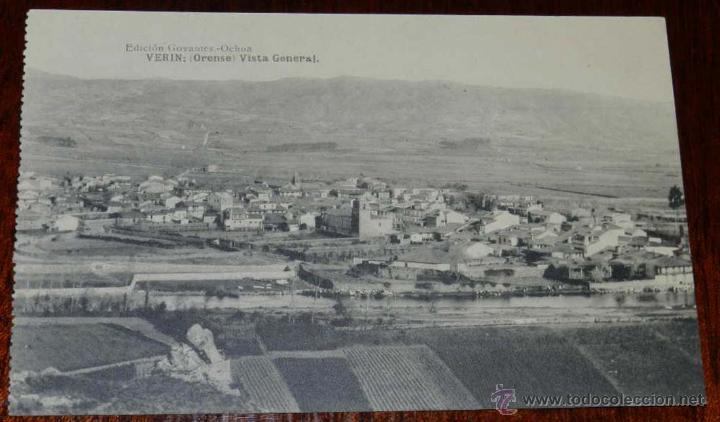 Postkarten: ANTIGUA POSTAL DE VERIN (ORENSE) VISTA GENERAL. EDICION GOVANTES OCHOA - HAUSER Y MENET, SIN CIRCULA