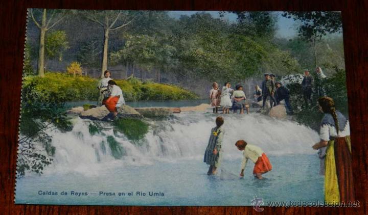 Postkarten: ANTIGUA POSTAL DE CALDAS DE REYES, PRESA EN EL RIO UMIA, ED. L.G. BILBO, NO CIRCULADA.