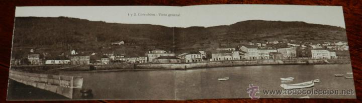 Postcards: ANTIGUA POSTAL DOBLE DE CONCURBION (LA CORU&ntilde;A) - VISTA GENERAL - N&ordm; 1 Y 2 FOTO TANARRO - SIN CIRCULA