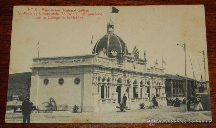 Cartoline: ANTIGUA POSTAL DE LA EXPOSICION REGIONAL GALLEGA, SANTIAGO DE COMPOSTELA, SECCION CONTEMPORANEA, CEN