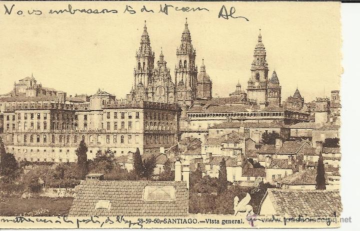 Postales: CORU&Ntilde;A SANTIAGO ESCRITA - Foto 1