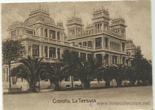 Postcards: POSTAL ORIGINAL DECADA DE LOS 30. CORU&Ntilde;A. N 128. LA TERRAZA. VER TAMA&Ntilde;O Y EXPLICACION