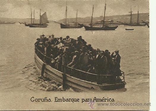 Postkarten: POSTAL ORIGINAL DECADA DE LOS 30. CORU&Ntilde;A. N 136. EMBARQUE PARA AMERICA. TAMA&Ntilde;O Y EXPLICACION