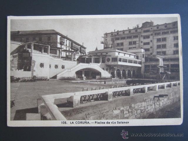 Postales: Postal La Coru&ntilde;a. Piscina de La Solana. - Foto 1