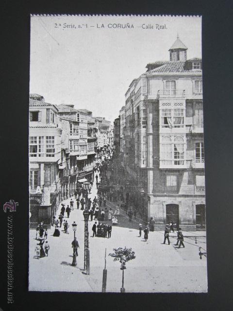 Postales: Postal La Coru&ntilde;a. Calle Real. - Foto 1