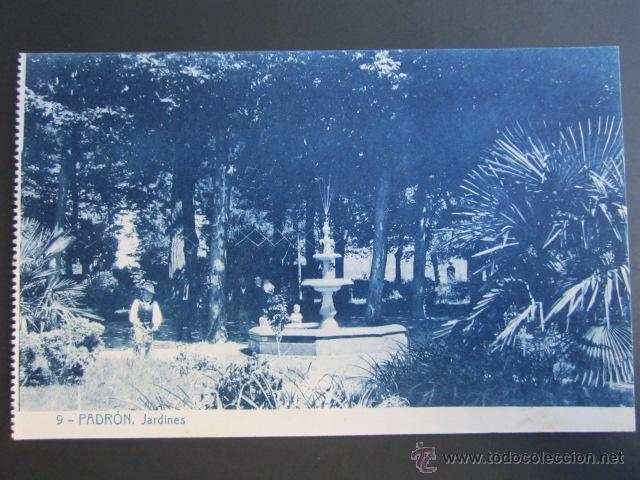 Postales: Postal La Coru&ntilde;a. Padr&oacute;n. Jardines. - Foto 1
