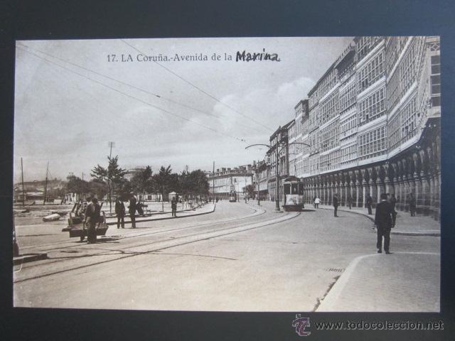 Postales: Postal La Coru&ntilde;a. Avenida de la Marina. - Foto 1