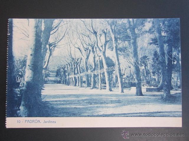 Postales: Postal La Coru&ntilde;a. Padr&oacute;n. Jardines. - Foto 1