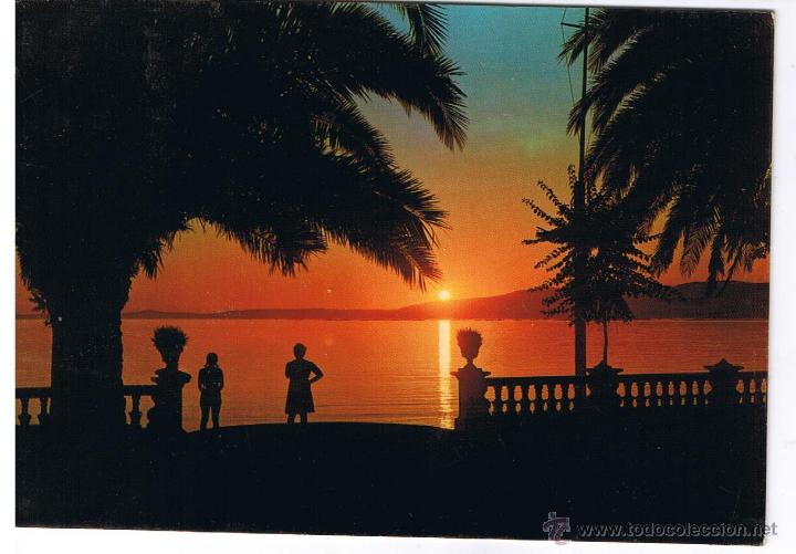 Postales: POSTAL: VILLAGARCIA DE AROSA. PUESTA DE SOL.