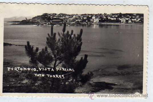 Postales: Portonovo Vista parcial Foto Torres. Acabado fotogr&aacute;fico. Circulada.