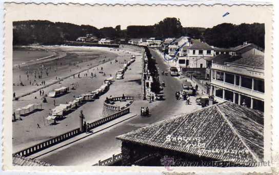 Postais: Sangenjo.  Vista general. Foto Torres. Acabado fotogr&aacute;fico. Circulada en 1957