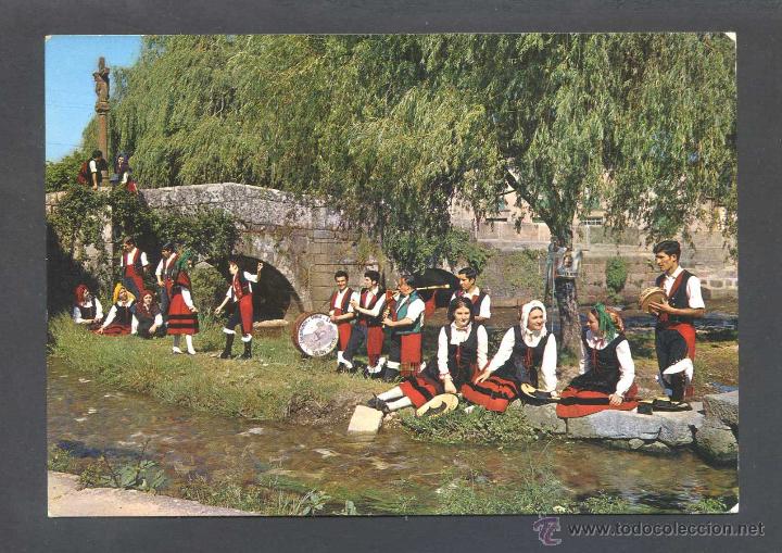 Postkarten: Caldas de Reyes *Galicia t&iacute;pica. Grupo folkl&oacute;rico* Ed. Dist. Post. Fama n&ordm; 3041. Nueva.