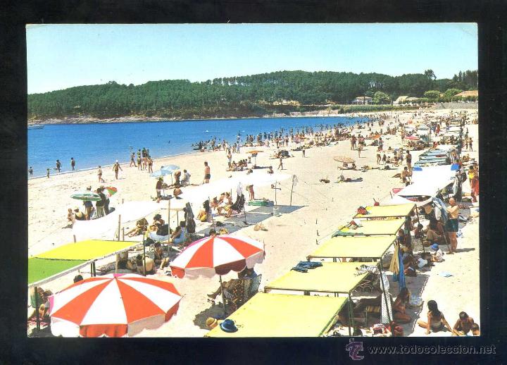 Postales: Sangenjo *La Playa* Ed. Alarde n&ordm; 203. Circulada 1967.