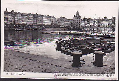 Postales: POSTAL LA CORU&Ntilde;A DARSENA - Foto 1