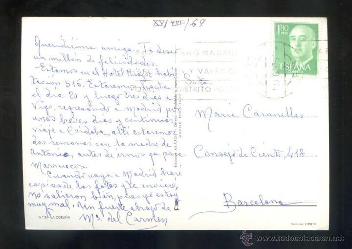 Postales: A Coru&ntilde;a. Ed. Alarde n&ordm; 24. Circulada. - Foto 2