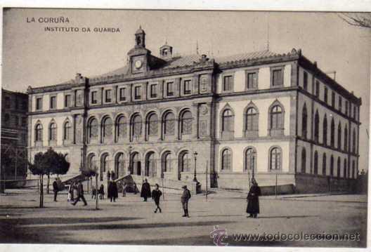 Postales: La Coru&ntilde;a Instituto da Guarda. E. Comas Expendedur&iacute;a de tabacos. Sin circular - Foto 1