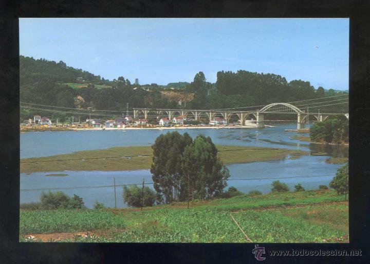 Postales: Bergondo. *Puente del Pedrido. Playa* Ed. Paris n&ordm; 1054. Nueva.