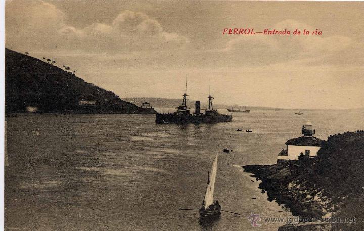 Postales: FERROL (CORU&Ntilde;A).- ENTRADA DE LA R&Iacute;A - Foto 1