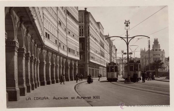 Postales: LA CORU&Ntilde;A.- AVENIDA DE ALFONSO XIII