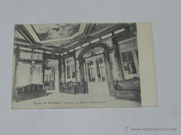 Postais: MONDARIZ - AGUAS DE MONDARIZ , VESTIBULO DEL HOTEL DEL ESTABLECIMIENTO, BUEN ESTADO