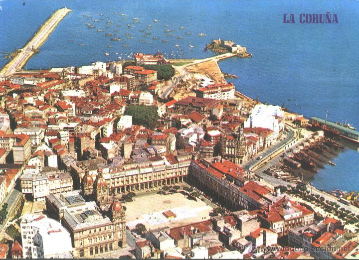 Postales: LA CORU&Ntilde;A - VISTA AEREA - Foto 1