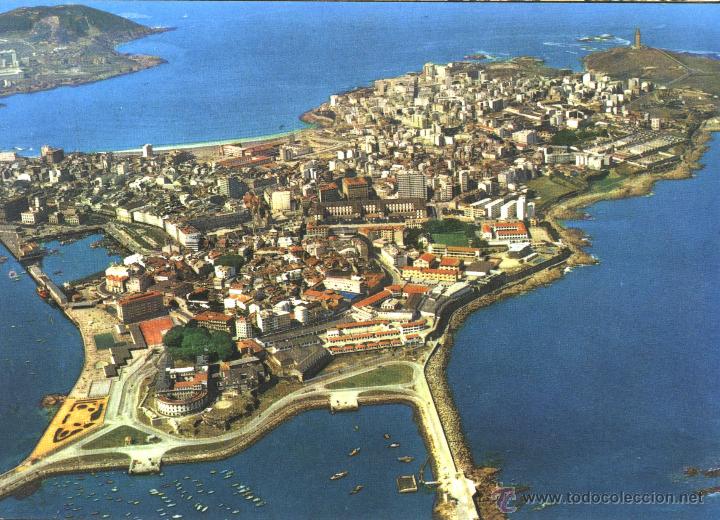 Postales: LA CORU&Ntilde;A - VISTA A&Eacute;REA - Foto 1
