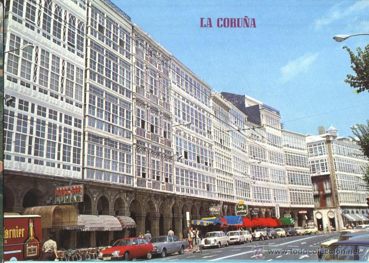 Postales: LA CORU&Ntilde;A - AVENIDA DE LA MARINA - Foto 1