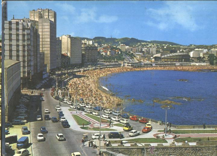 Postales: LA CORU&Ntilde;A - PLAYA DE RIAZOR - Foto 1