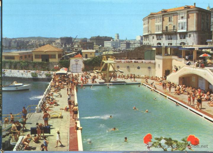 Postales: LA CORU&Ntilde;A - PISCINA DE LA SOLANA - Foto 1