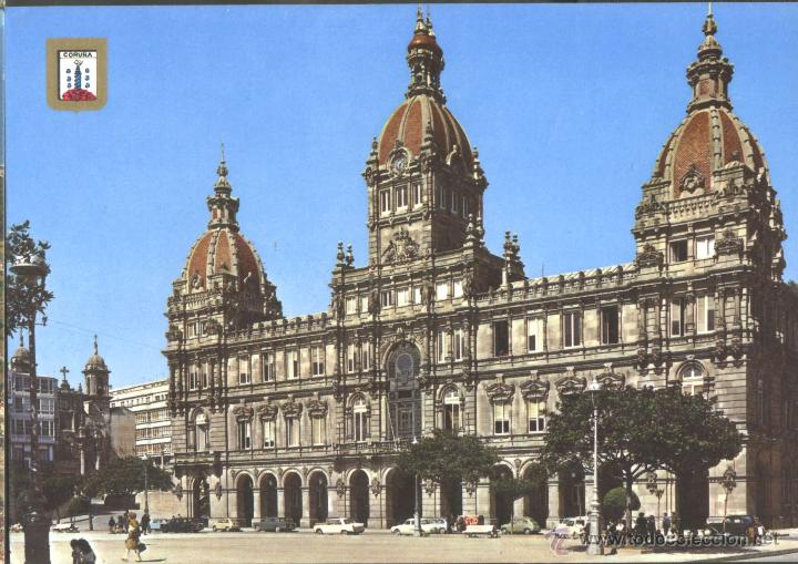 Postales: LA CORU&Ntilde;A - PALACIO MUNICIPAL - Foto 1