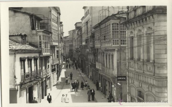 Postales: ANTIGUA POSTAL DE MONFORTE DE LEMOS CALLE DEL COMERCIO - Foto 1