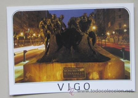 Postales: VIGO - MONUMENTO O TRABALLO - Foto 1