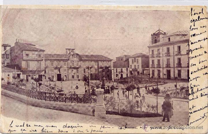 Postales: LA CORU&Ntilde;A.- PLAZA GENERAL AZCARRAGA