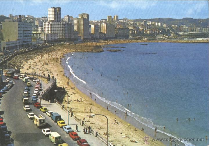 Postales: LA CORU&Ntilde;A - PLAYA DEL ORZAN - Foto 1